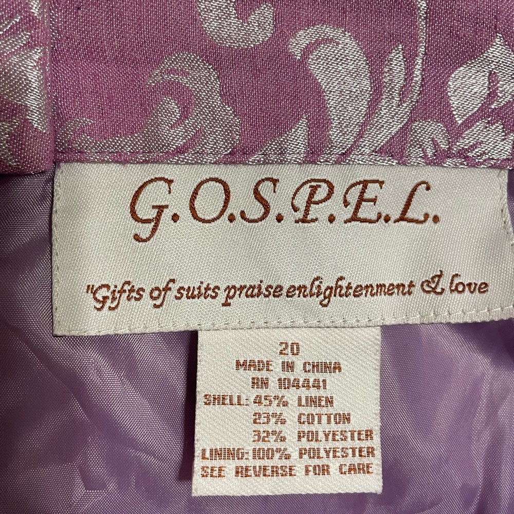 3 Piece Wm suit. Linen- cotton blend. Rose/lavender color. EUC. So feminine. - Picture 3 of 16